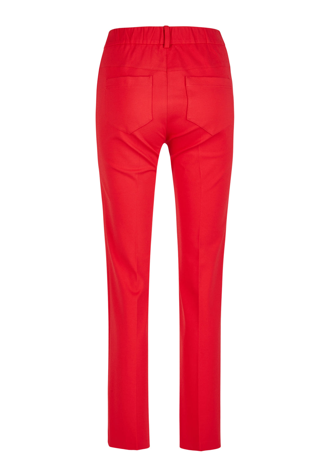 Pantalon droit extensible rouge