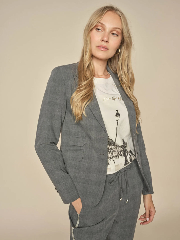 Blazer à carreaux gris Blake Kimi