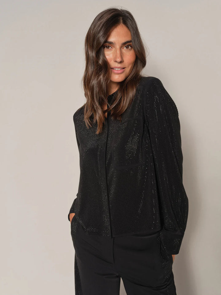 Blouse courte à strass Pennie Vivo