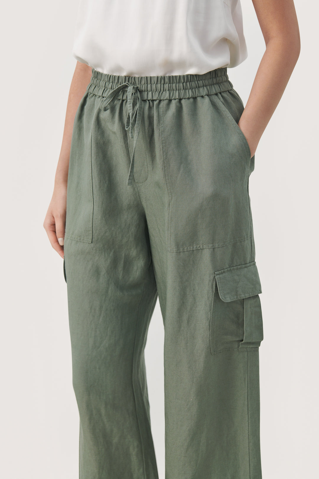 Pantalon style cargo taille élastique Grazia