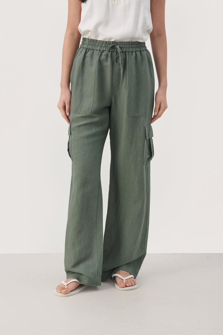 Pantalon style cargo taille élastique Grazia