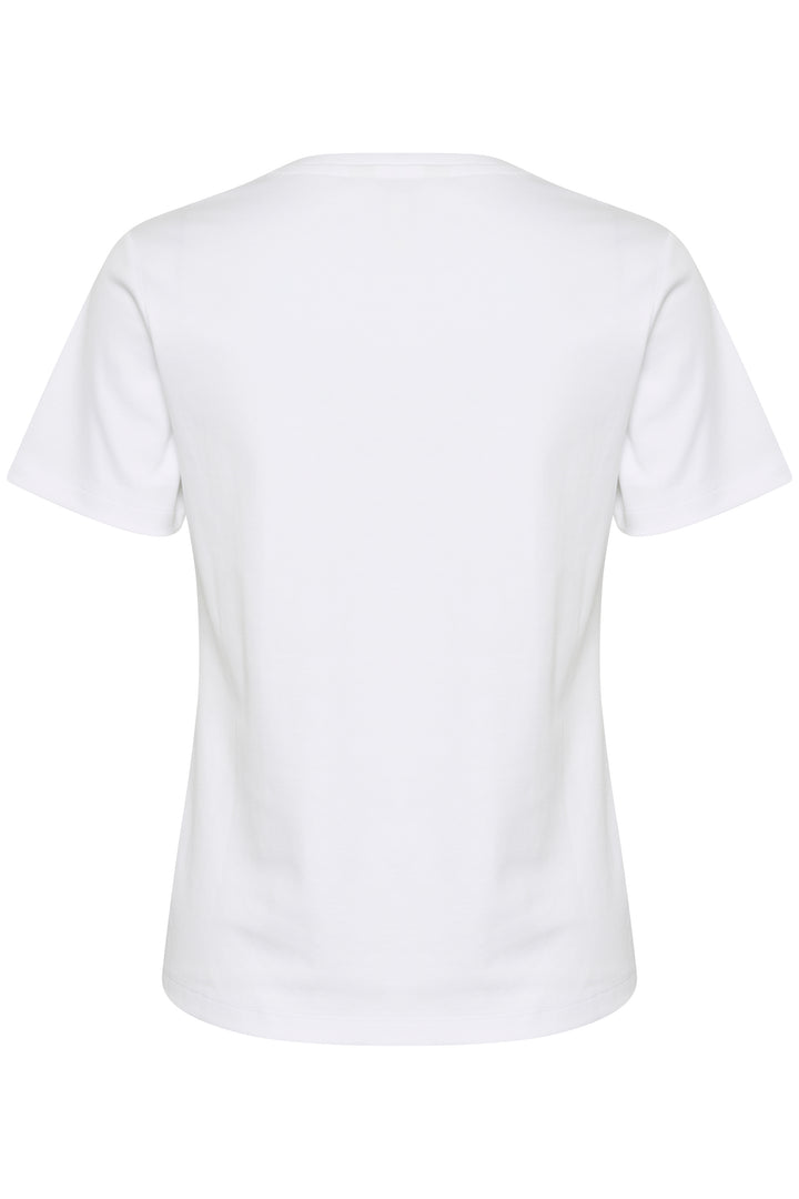 T-shirt en coton avec col rond Lenya