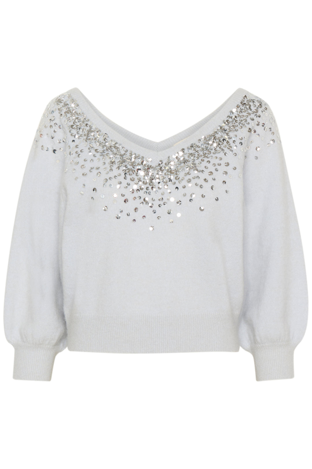 Pull col V avec paillettes Malan