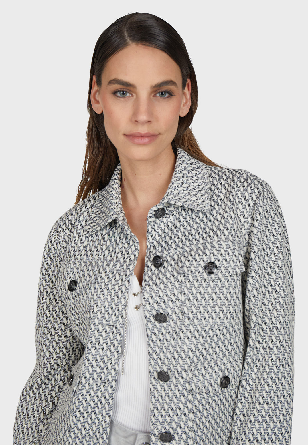 Veste en jacquard lurex