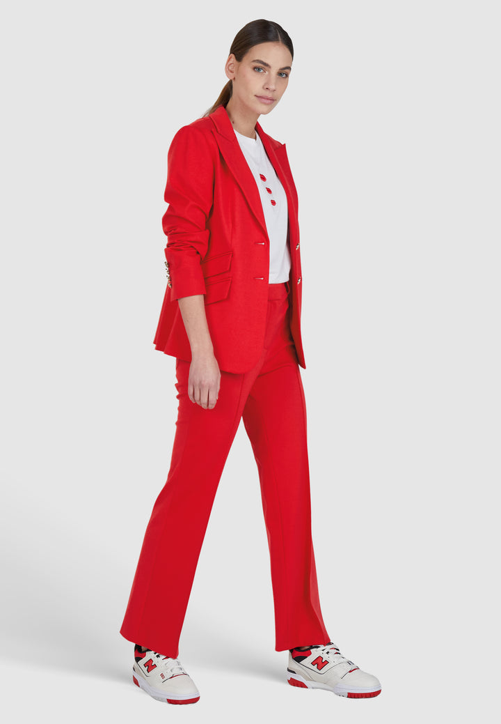 Blazer extensible deux boutons rouge