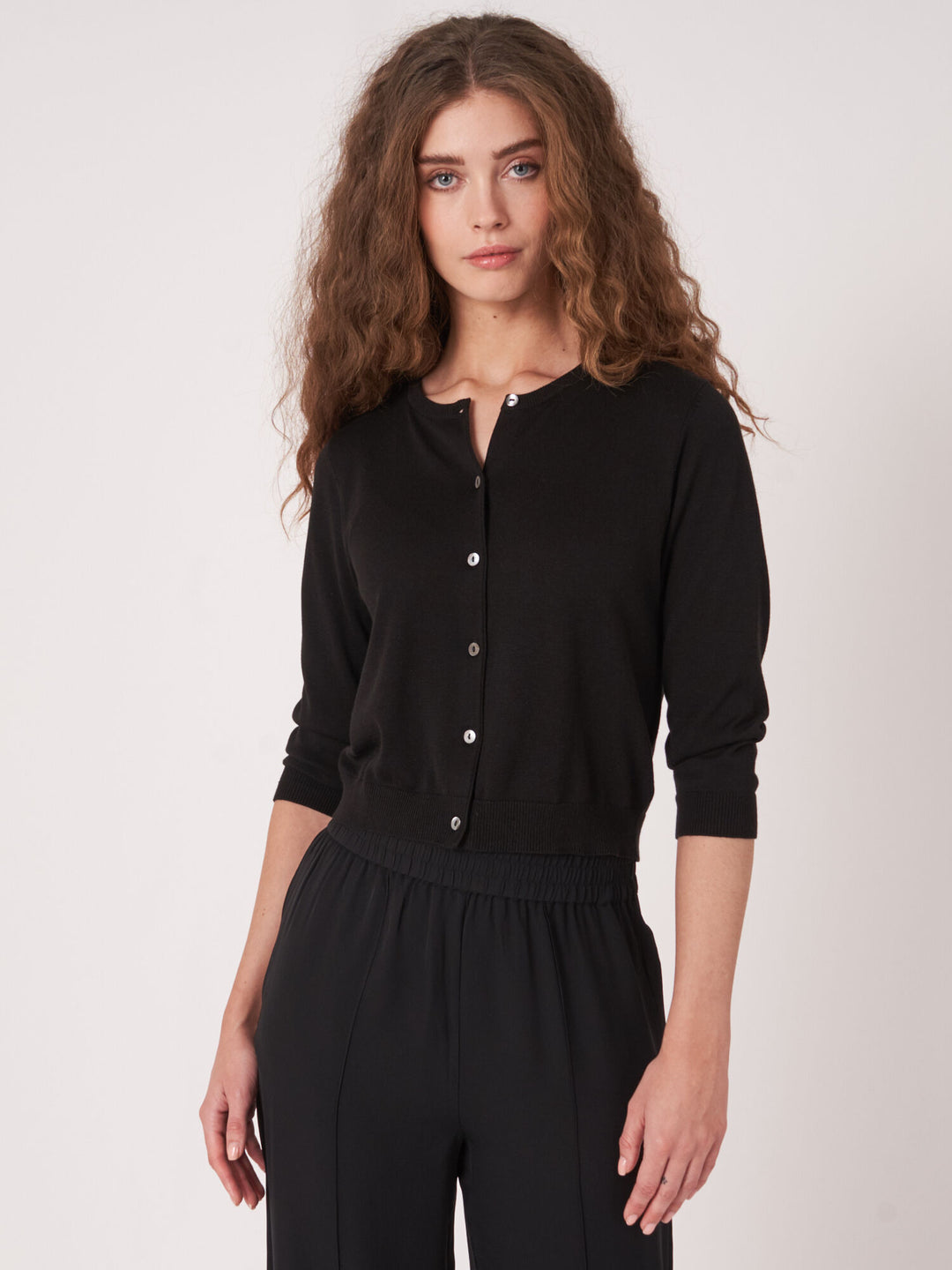 Cardigan classique col rond