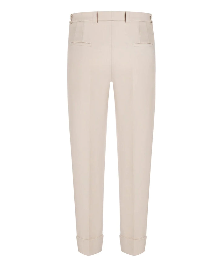 Pantalon coupe droite extensible - Crème