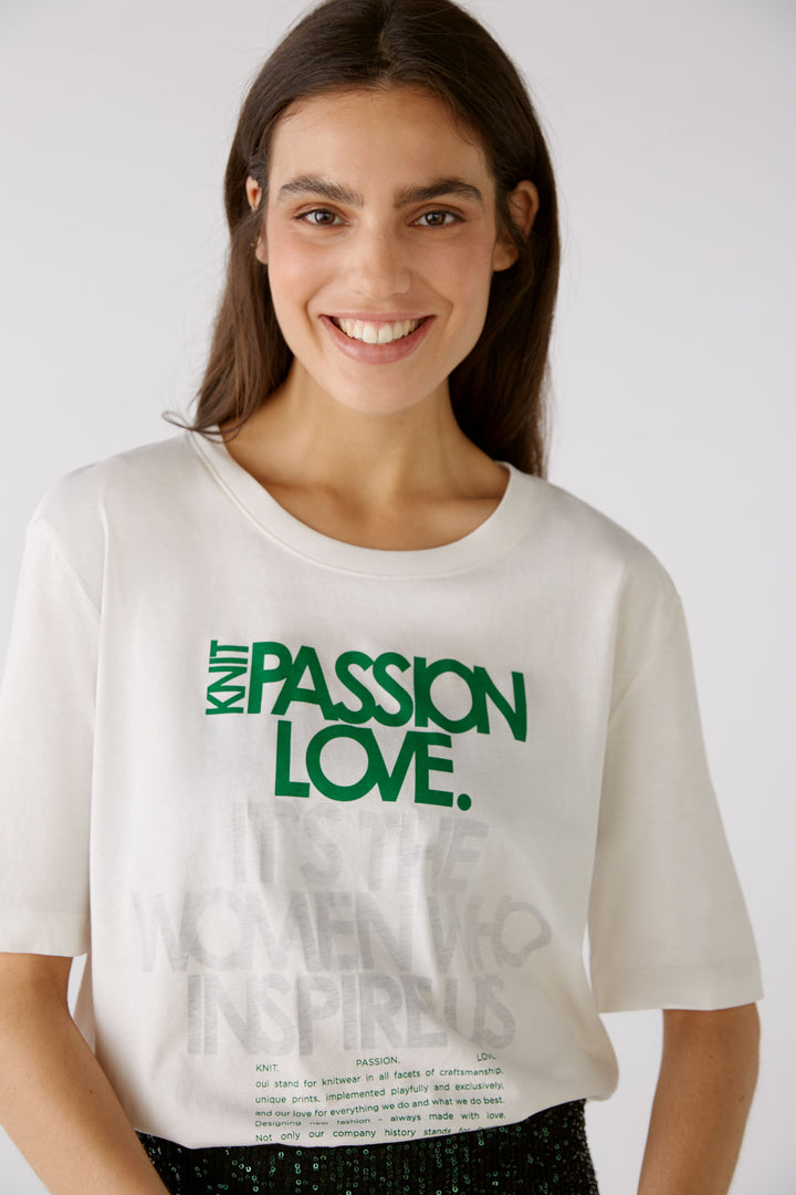 T-shirt avec écriture Passion Love