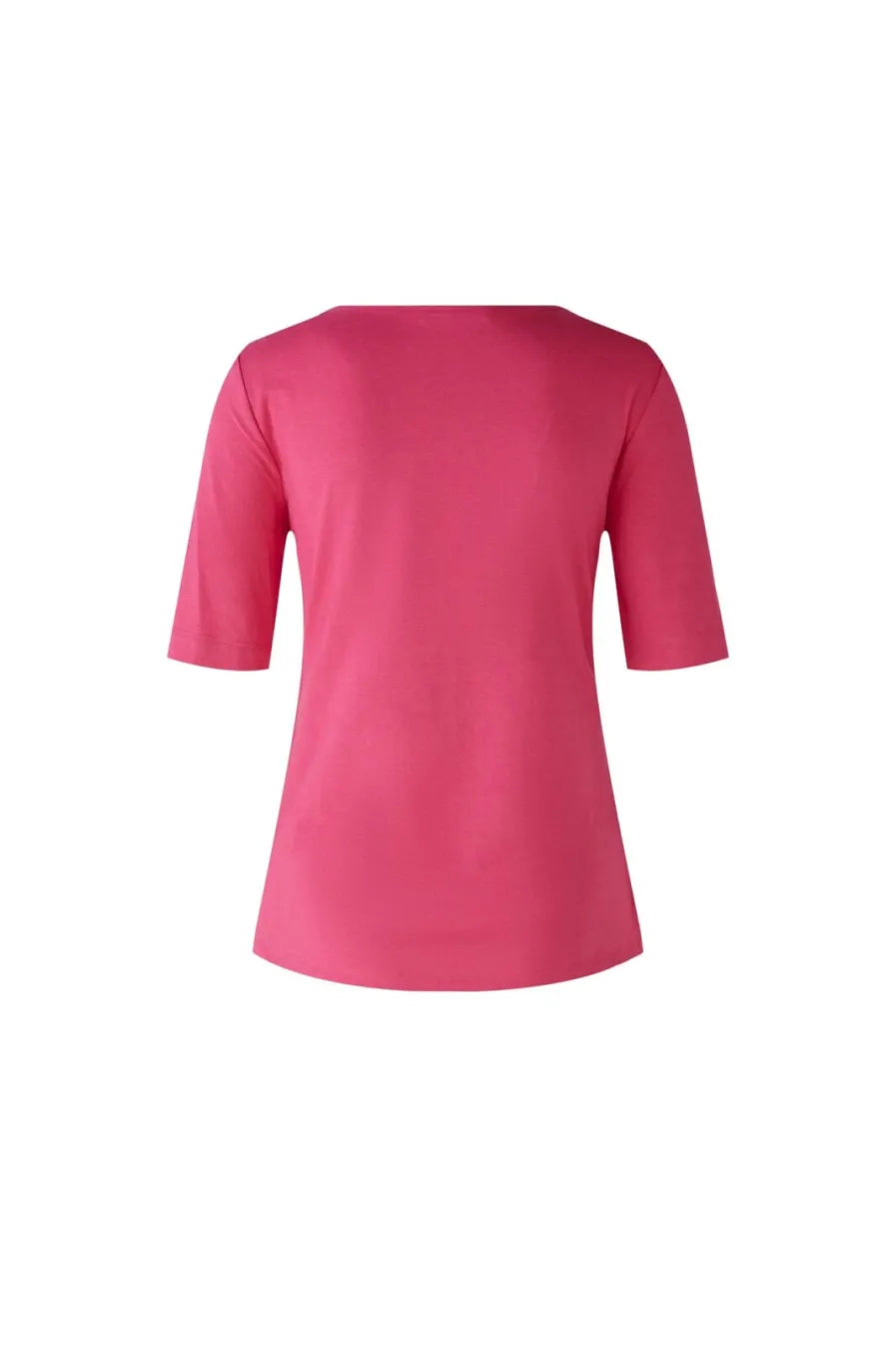 T-shirt col rond fuschia