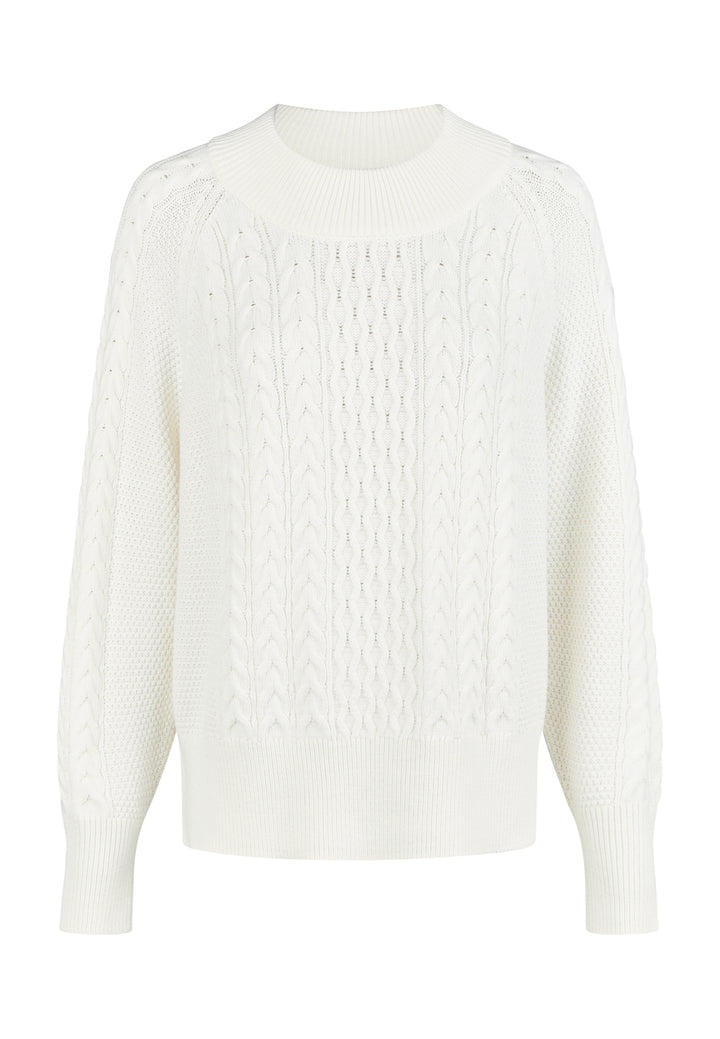 Pull en tricot col rond