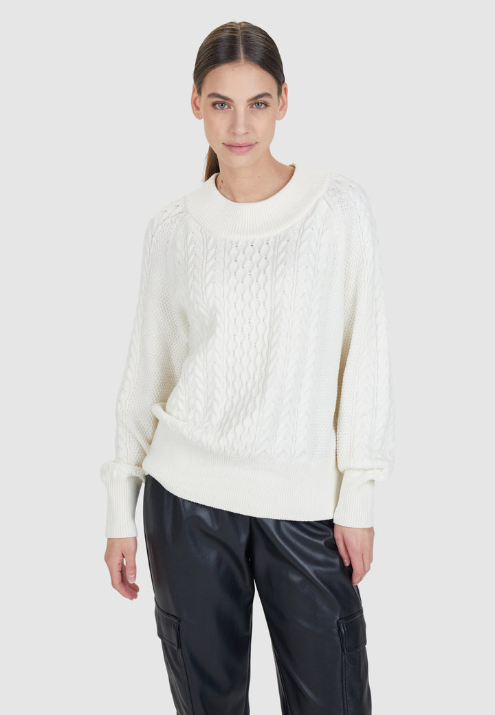 Pull en tricot col rond