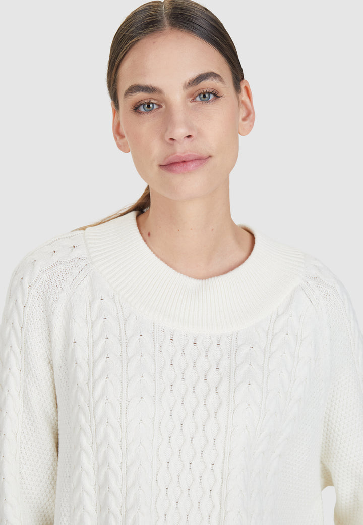 Pull en tricot col rond