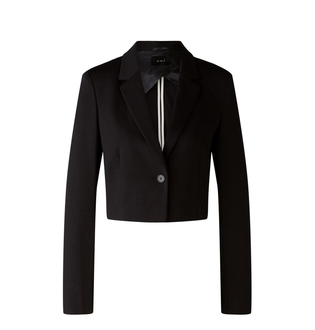 Blazer court extensible noir