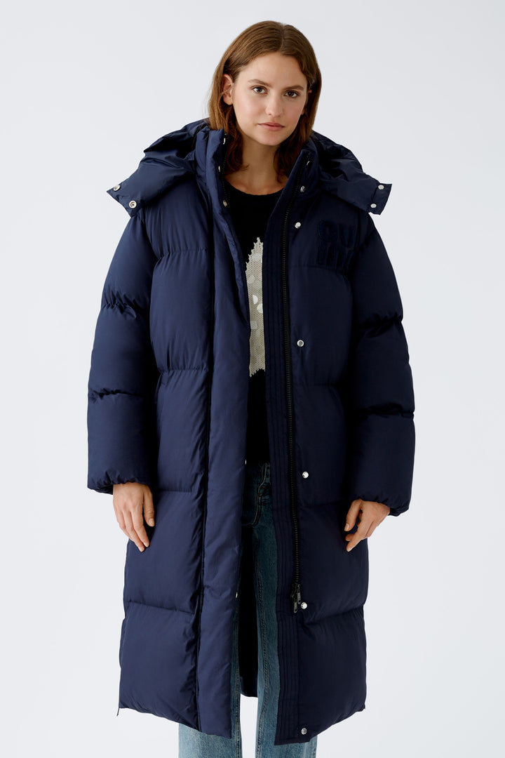 Manteau long duvet matelassé marine - HIVER