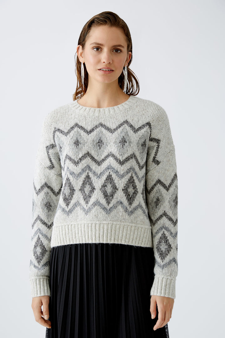 Pull motif rayures et losanges