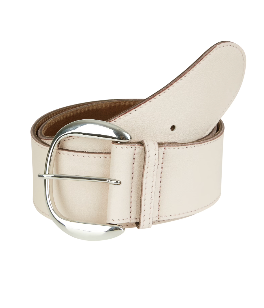 Ceinture large cuir beige rose 2 1 4 Boutique AVEC STYLE