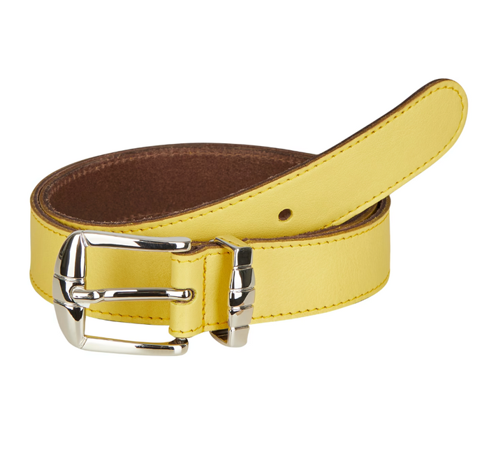 Ceinture classique cuir jaune 1 3/8"