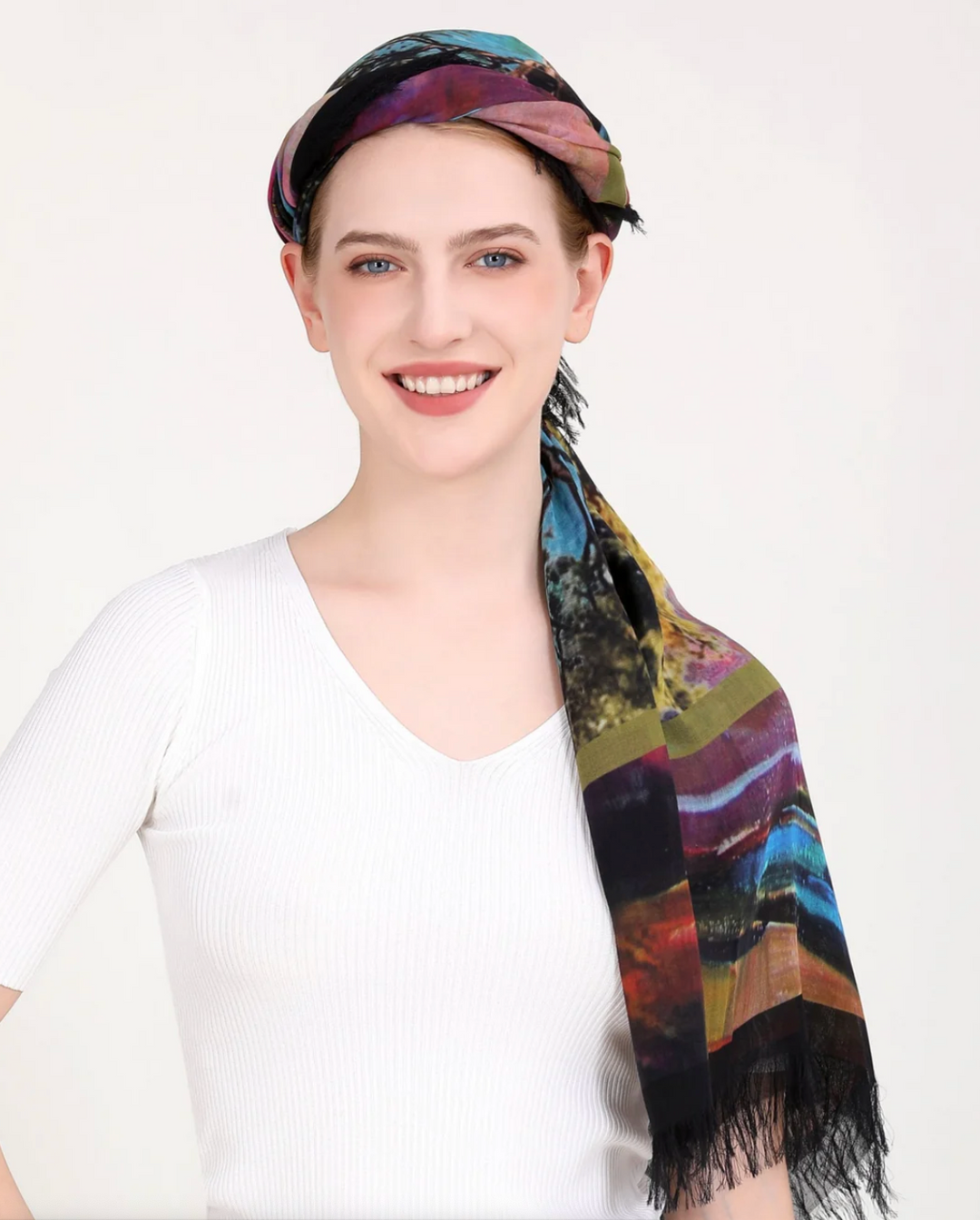 Foulard Le Chêne en soie et modal