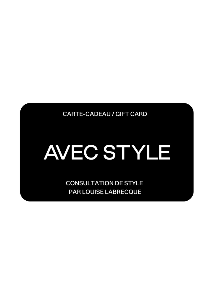 Carte-cadeau digitale - Consultation de Style