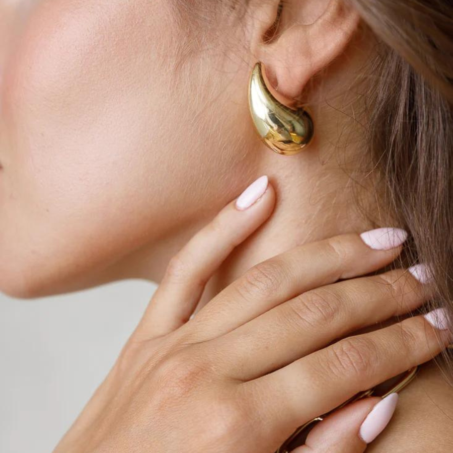 Boucles d'oreilles en forme de goutte - Or ou argent