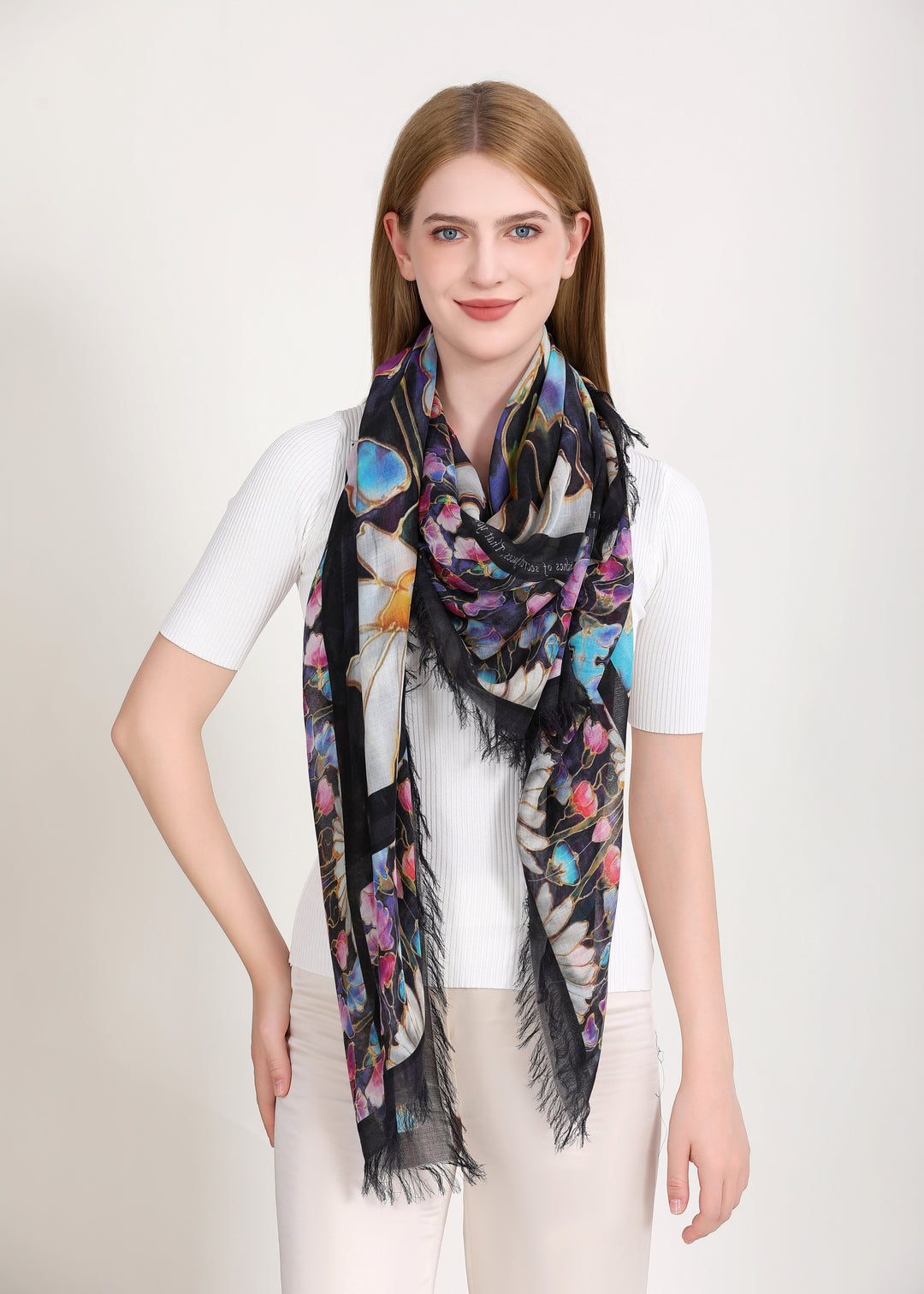 Foulard Le Kaléidoscope en soie et modal