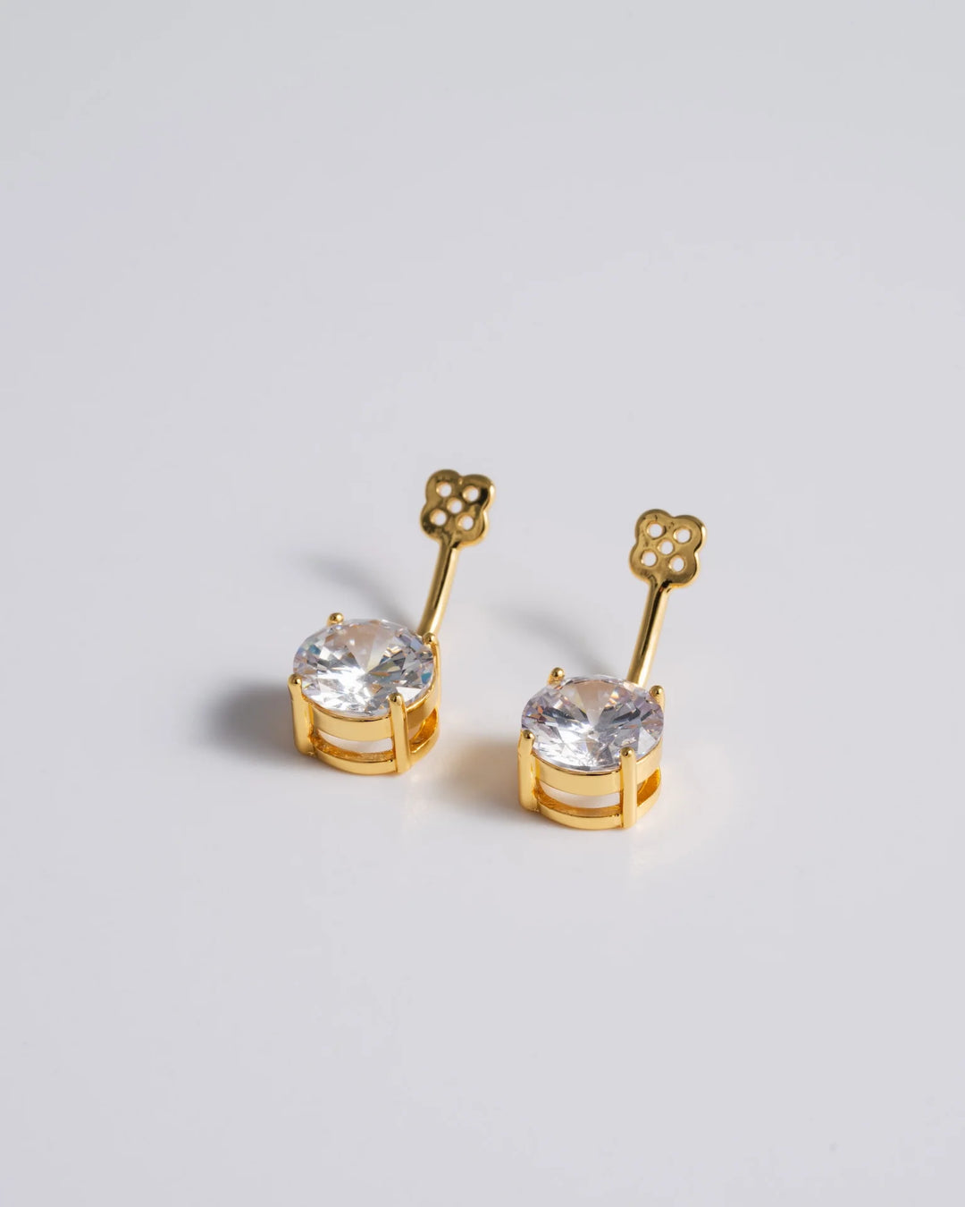 Boucles d'oreilles cristal solitaire et multi-cristaux - Or