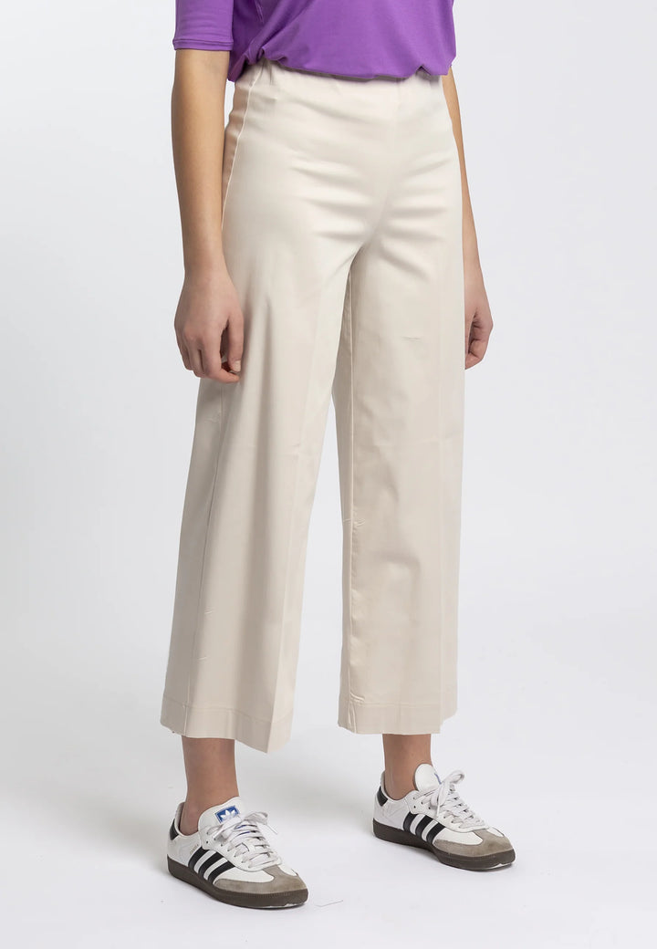 Pantalon popeline coton taille élastique