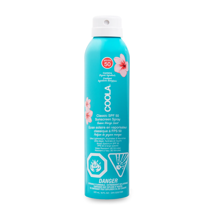 Crème solaire classique en spray pour le corps - Goyave mangue / SPF 50 -  177ml - Coola ❤️