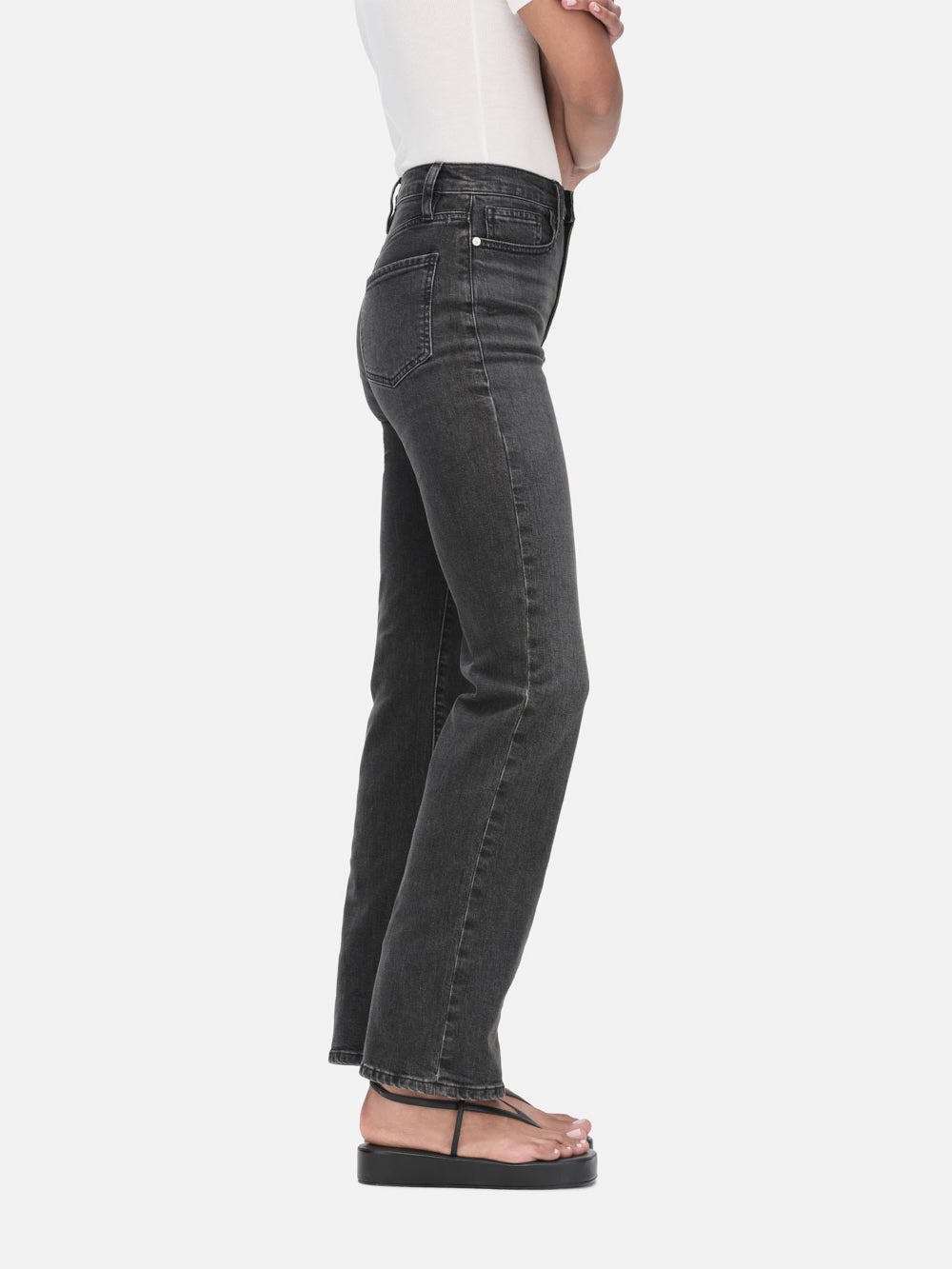 Jeans frame droit taille haute Jane