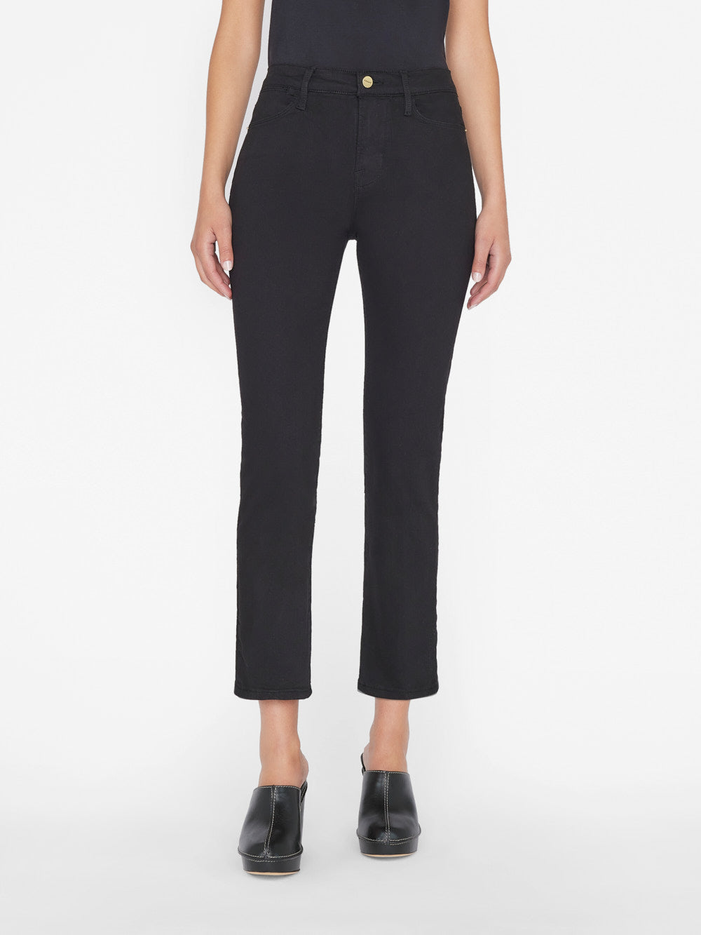 Jeans High Straight - Noir