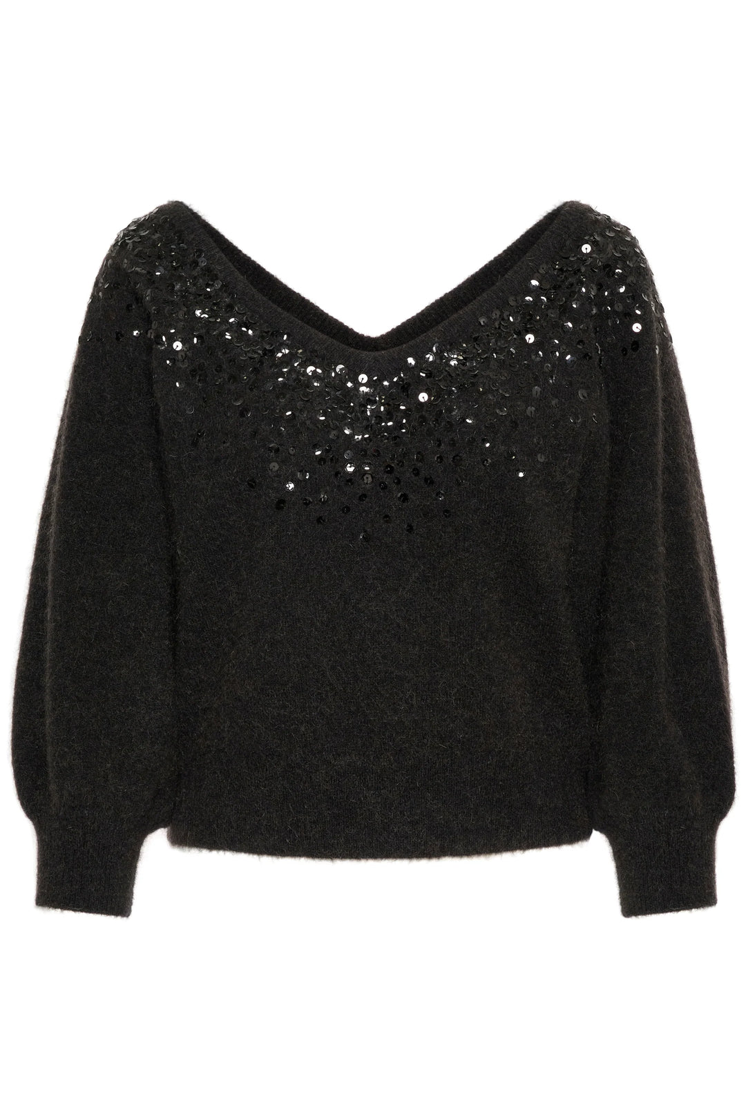 Pull col V avec paillettes Malan