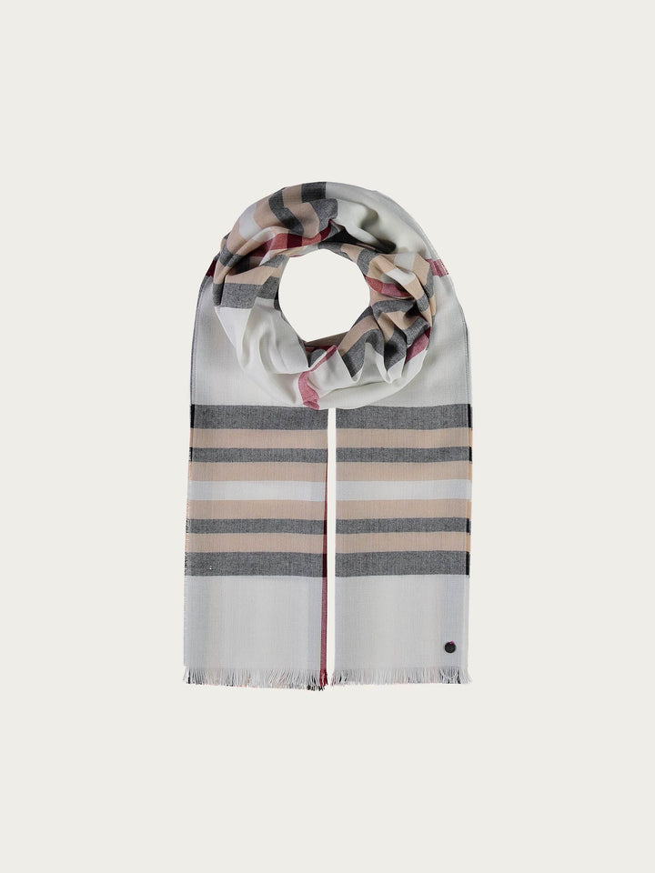 Foulard léger à carreaux classiques - Blanc ou Rose