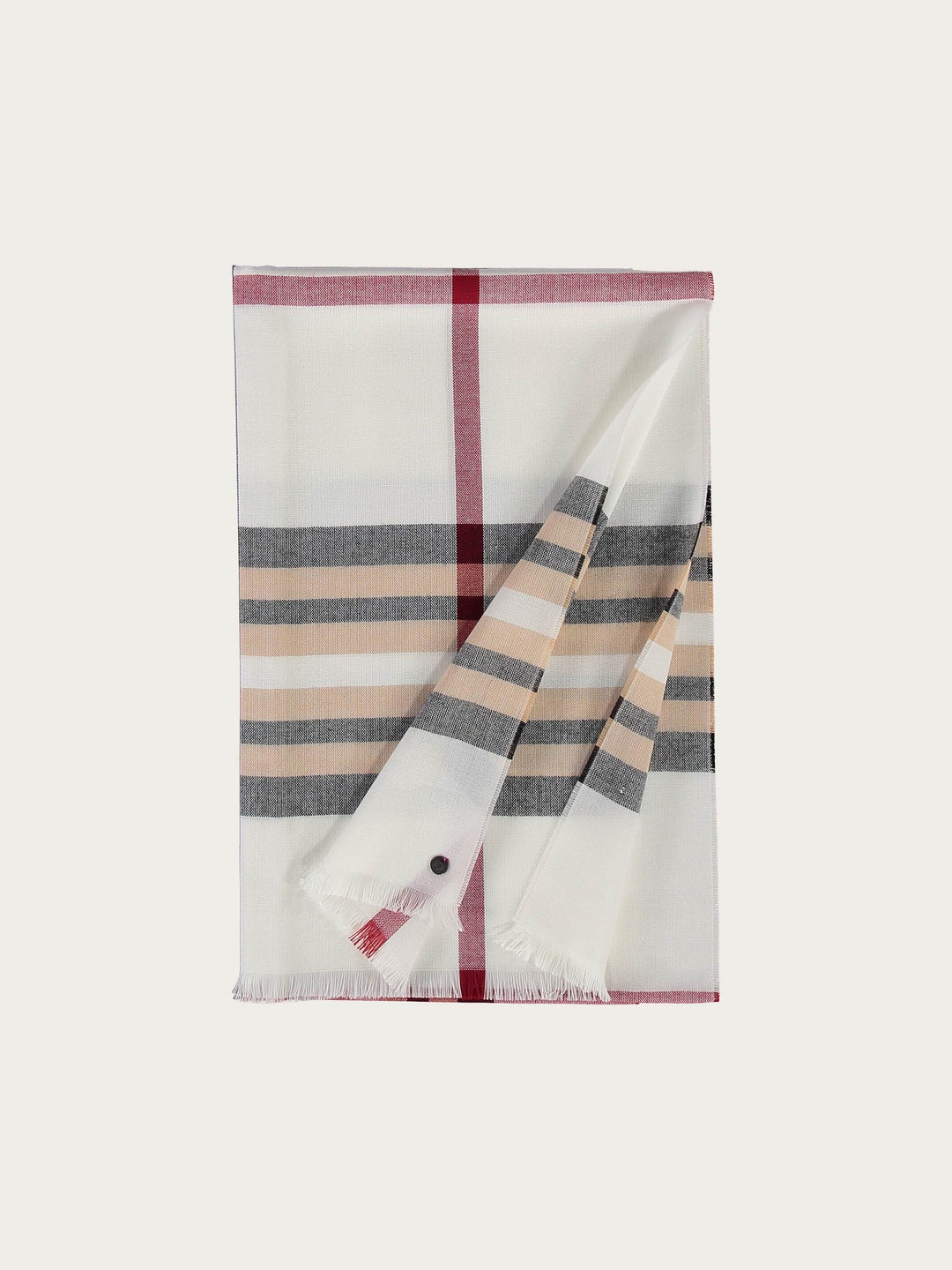 Foulard léger à carreaux classiques - Blanc ou Rose