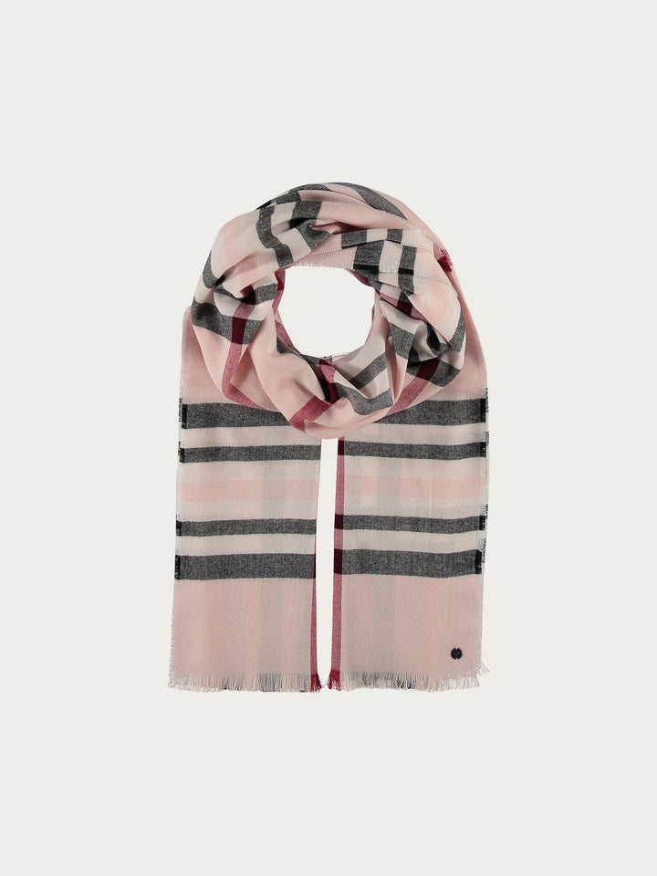 Foulard léger à carreaux classiques - Blanc ou Rose