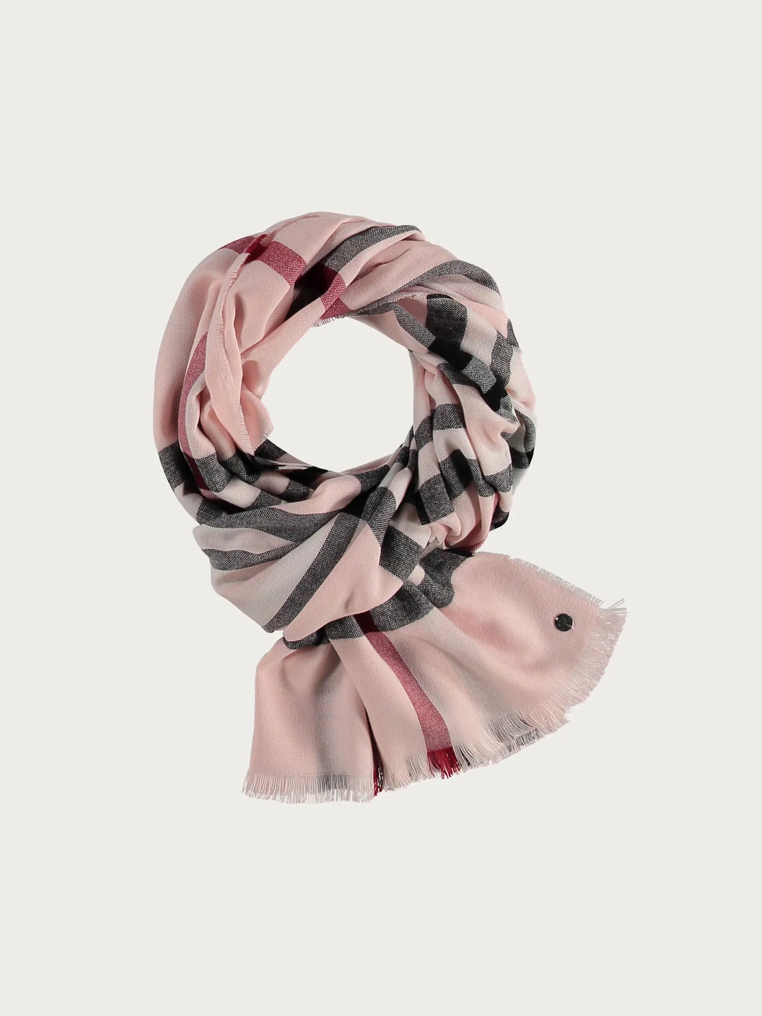 Foulard léger à carreaux classiques - Blanc ou Rose