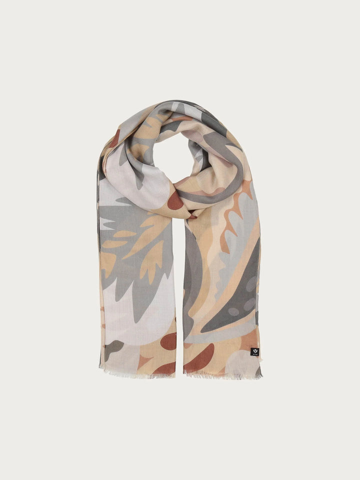 Foulard avec motifs fleurs abstraits