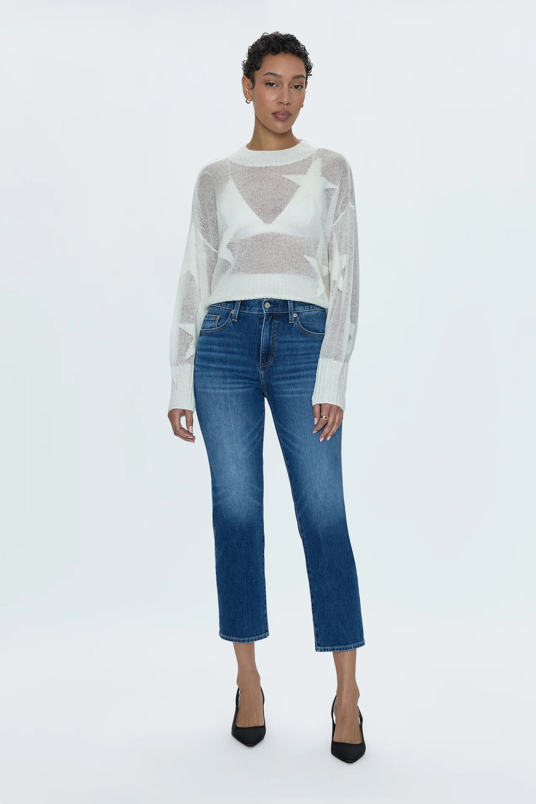 Jeans semi-ajusté Monroe Crop