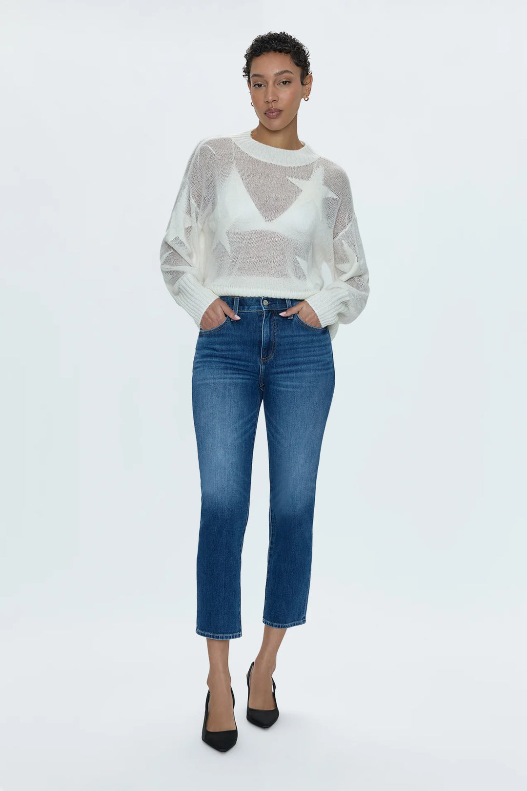 Jeans semi-ajusté Monroe Crop