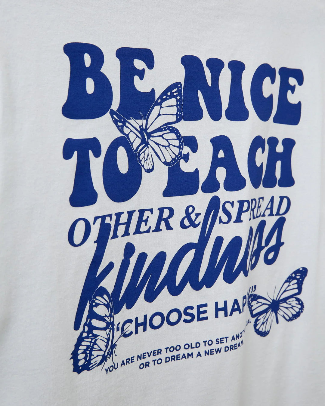 T-shirt écriture bleue Be Nice