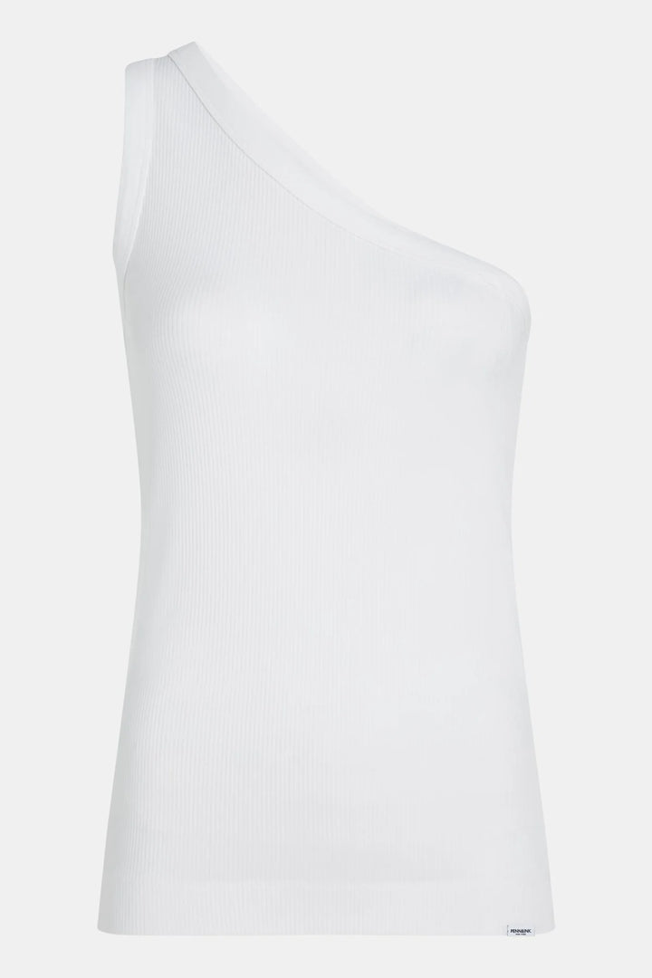 Camisole côtelé asymétrique