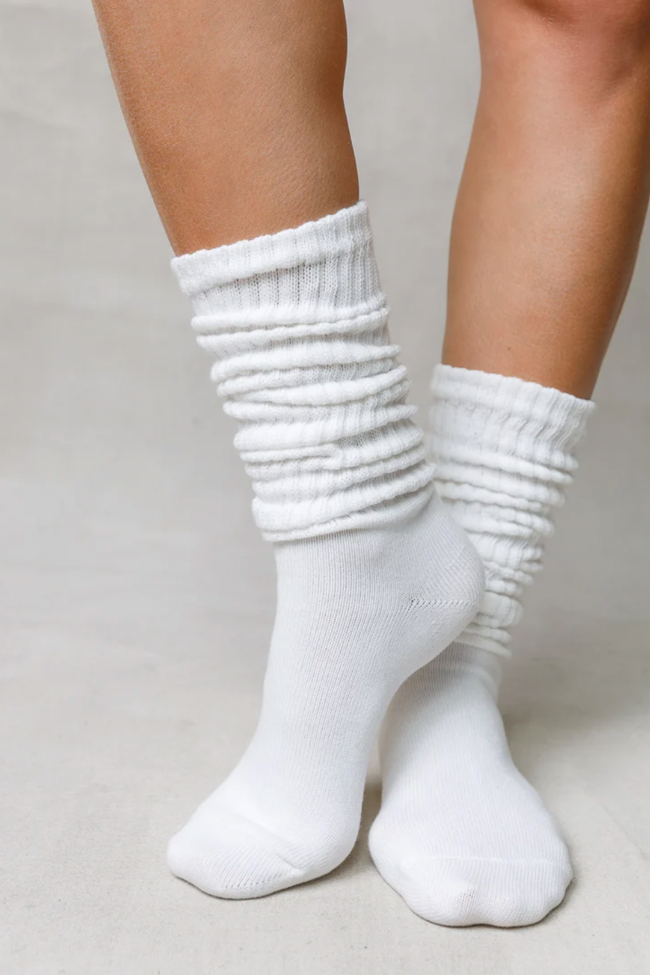 Les bas parfaits en coton blanc Boutique AVEC STYLE