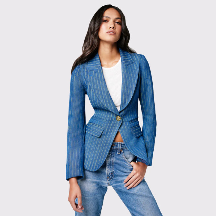 Blazer un bouton Hutton - Bleu