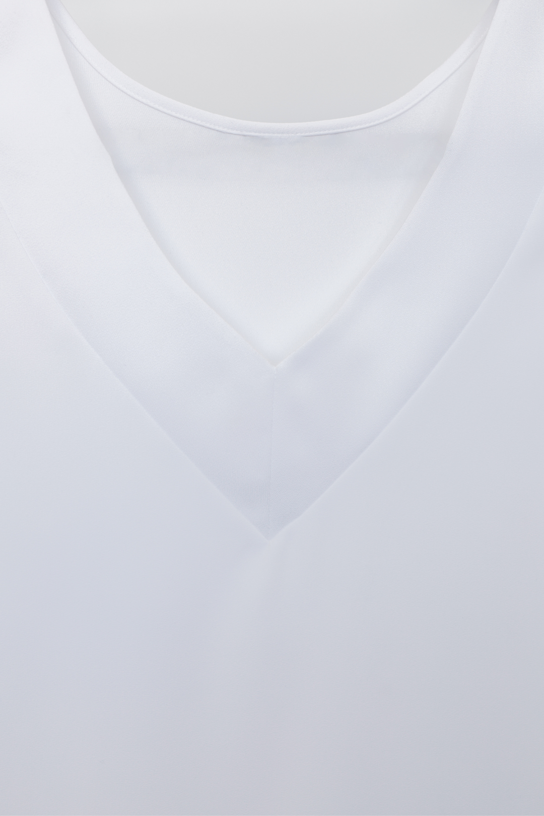 Blouse sans manches réversible avec bande satin  - Blanc