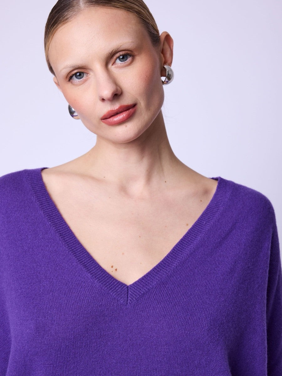 Pull mauve avec motif d'ailes Aurola