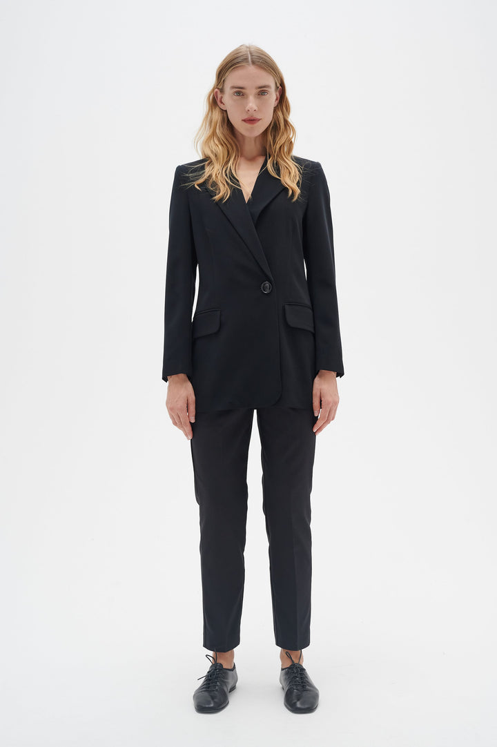 Pantalon droit élastique Zella - Noir