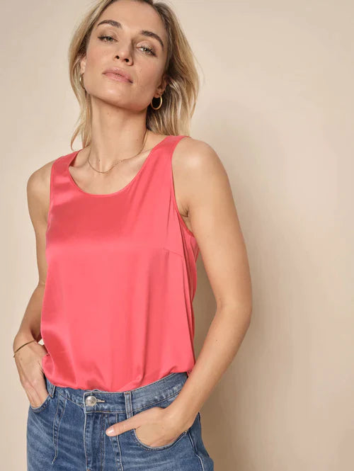 Camisole de soie col rond Astrid