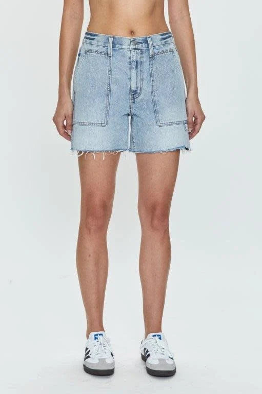 Short taille haute en jeans Noah