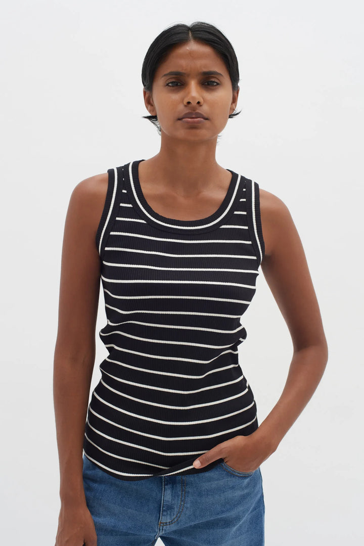 Camisole élégante Dagna - Blanc et noir, blanc et bleu, noir et blanc