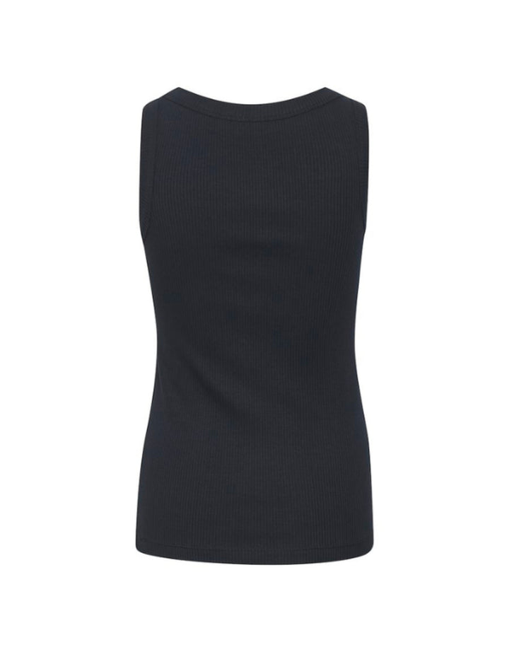 Camisole côtelée col rond Dagna