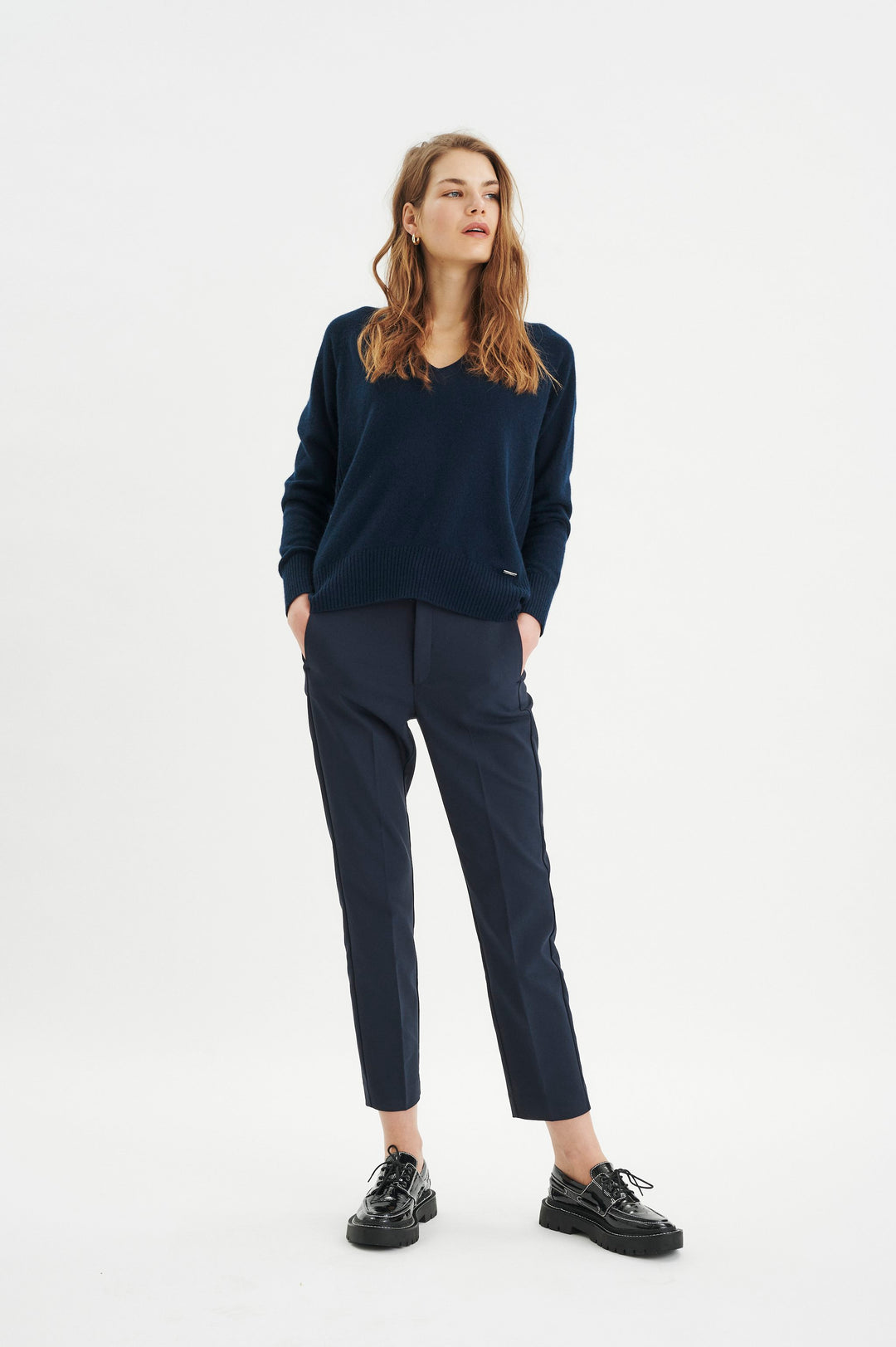 Pantalon classique Zella - Bleu marine ❤️